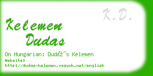 kelemen dudas business card
